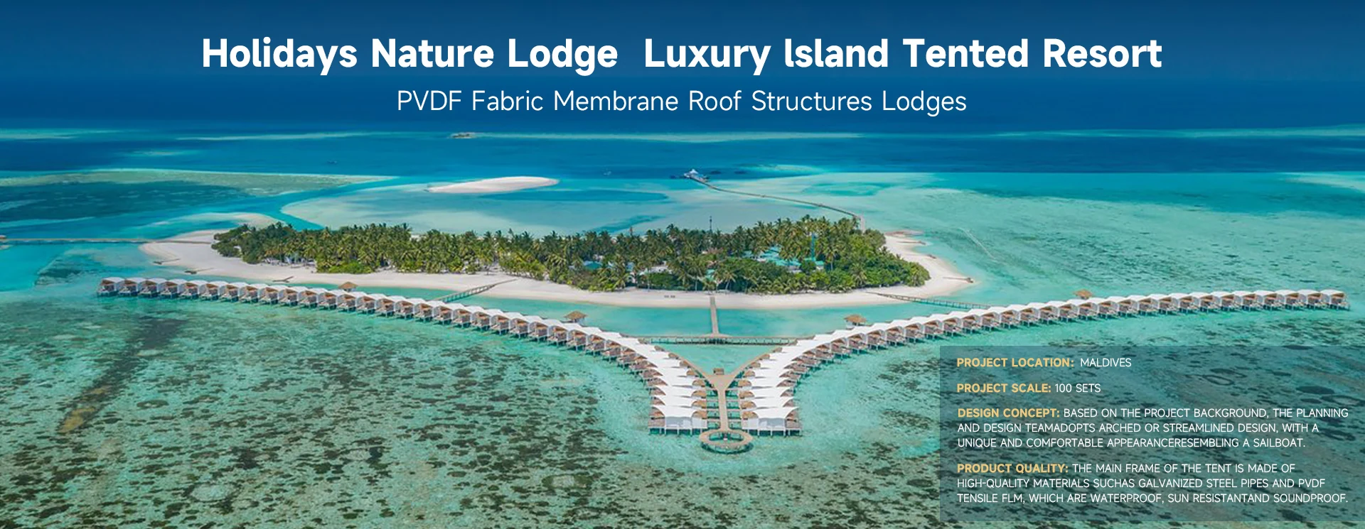 Luxury island hotel tent resort